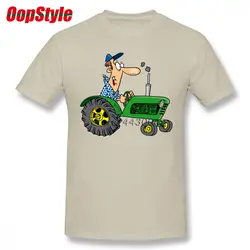 Фермер на трактор футболка для Для мужчин дропшиппинг Изделие из хлопка с короткими рукавами плюс Размеры Пользовательские Команды