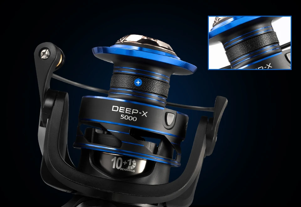 Carretel de Pesca Carretel de Pesca de Água 10 + 1 Anyfish Deep-x Spinning 3000 4000 5000 6000 Modelo Rolamentos Max Arrastar 6 kg 8 Rodas de Água Salgada 2000 - 8 Anyfish DEEP-X Spinning Carretel De Pesca 2000