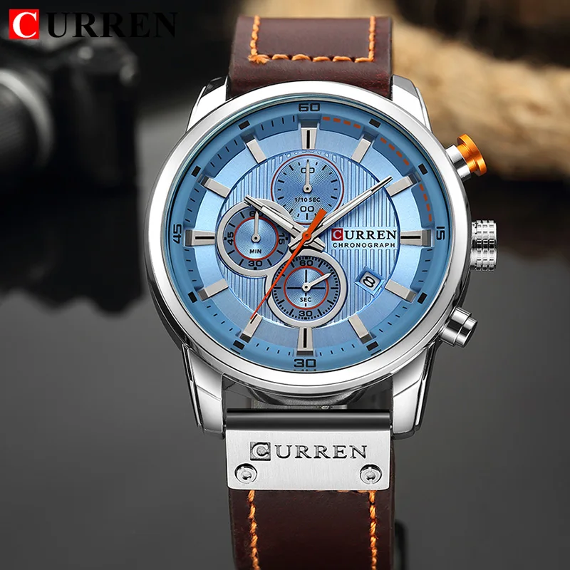 

Curren Watch Top Brand Man Watches with Chronograph Sport Waterproof Clock Man Watches Military Luxury Men's Watch Analog Quartz