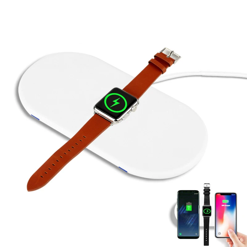 

3 in 1 10W Fast Wireless Charger For Apple Watch 3 iWatch Charging Pad For iPhone X 8 Samsung Phone Wireless Charger Pad