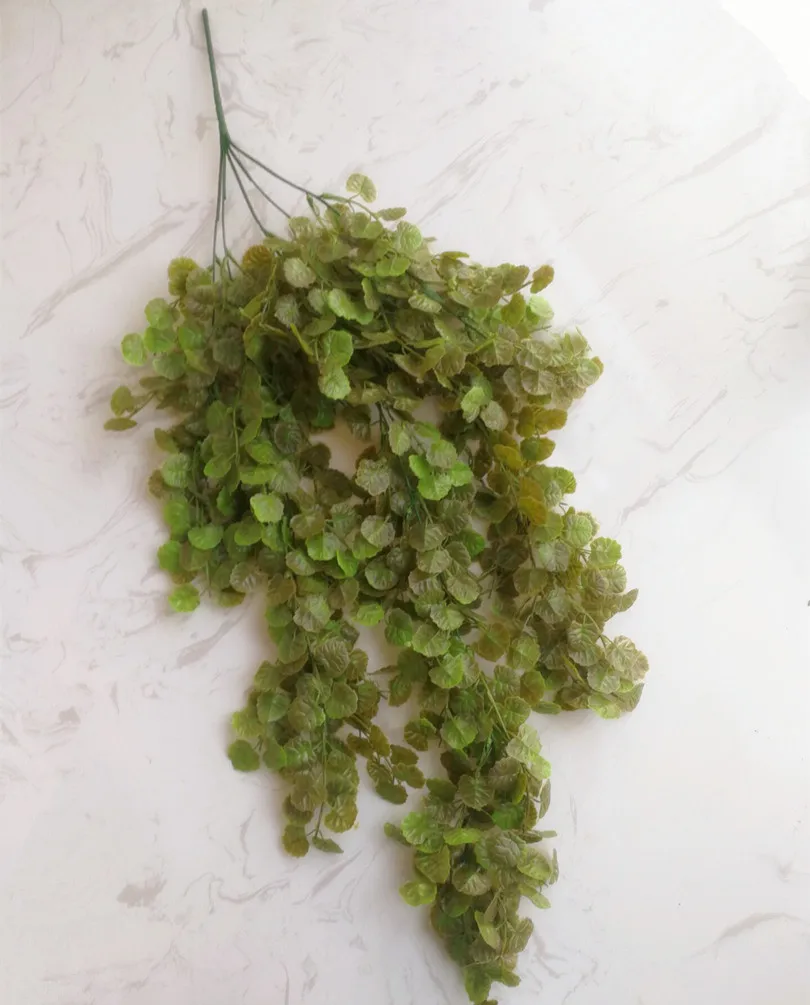 

one Artificial Penny Grass Vines Wall Hanging 85cm Plant Wall Vines Plastics Greenery Leaf for Wedding Xmas Party Decoration