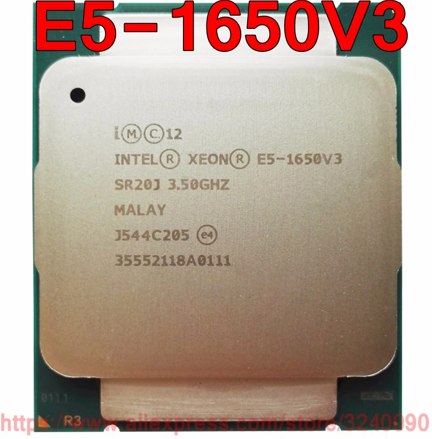 Intel ЦП Xeon E5-1650V3 SR20J 3,50 ГГц 6 ядер 15 м LGA2011-3 E5-1650 V3 официальная версия процессор E5 1650V3 E5 1650 V3