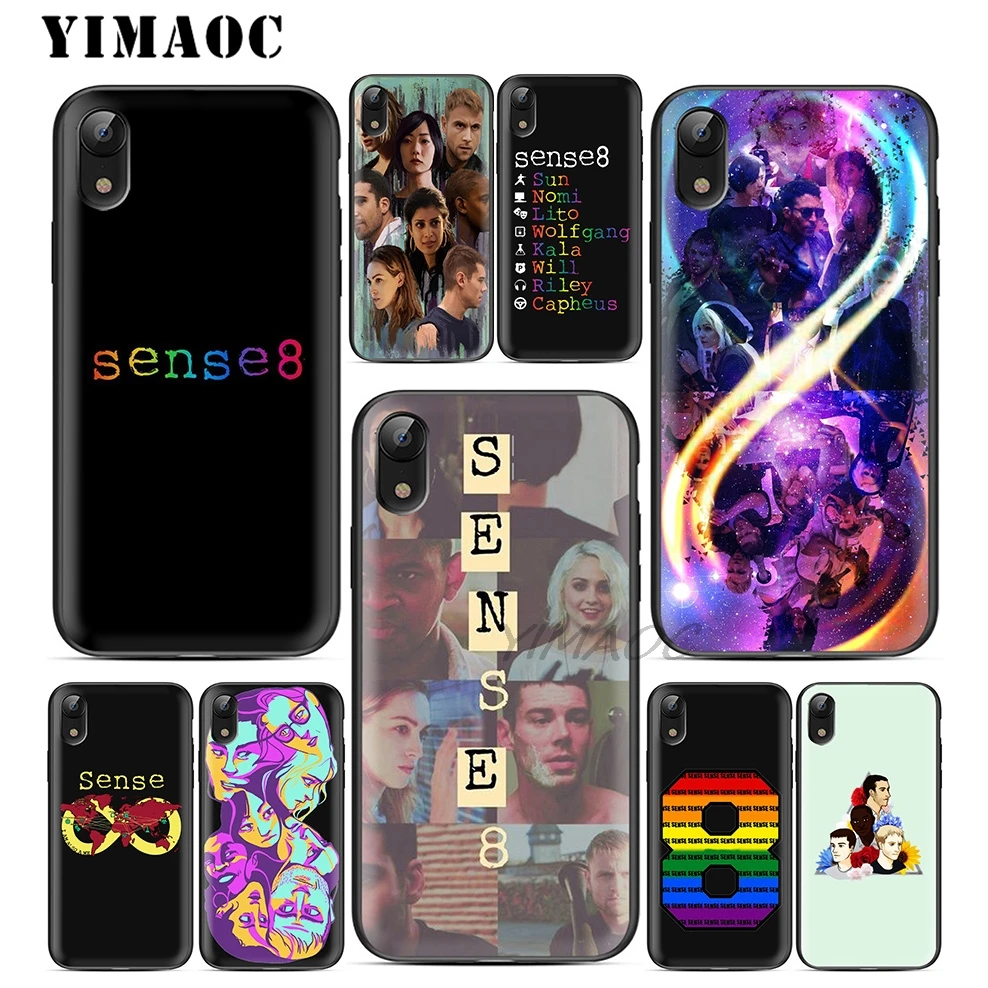 

YIMAOC Sense8 TV Shows Soft TPU Black Silicone Case for iPhone X or 10 8 7 6 6S Plus 5 5S SE Xr Xs Max