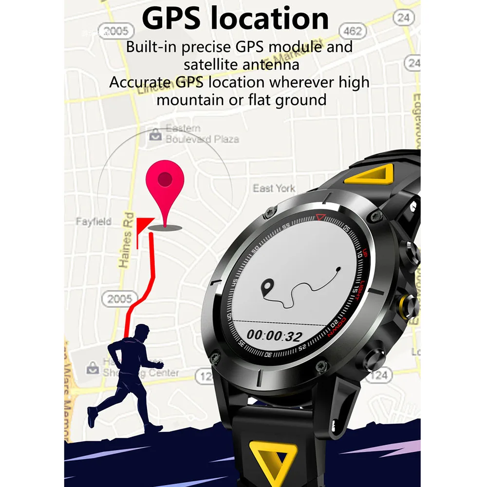 TimeOwner G01 Смарт часы с GPS/Bluetooth крови Давление сердечного ритма компас Мульти