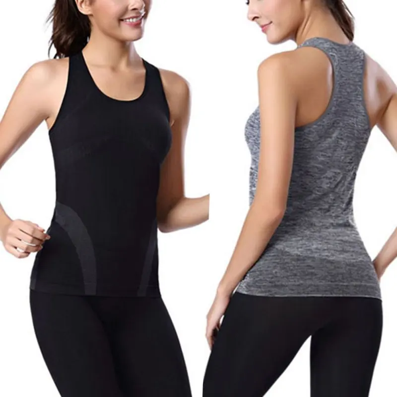 Yoga Top Tank Sleeveless Jersey Sports Shirt Wear For Women Gym Fitness Workout