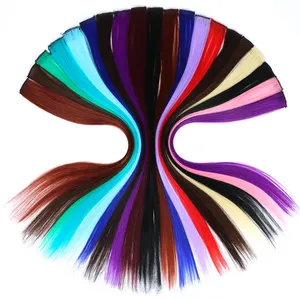 JINKAILI парик красочные клип в волосы длинные прямые для женщин высокое температура Синтетические для наращивания шт - изображение