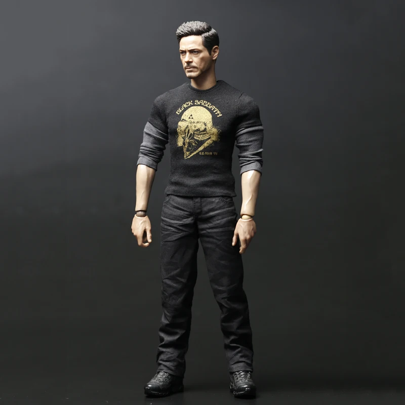 Продажа 1 6 повседневный костюм Железного человека и Тони, рубашка и штаны, набор для 12 дюймовых экшен фигурок