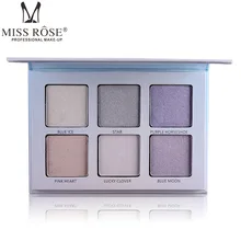 Miss Rose бренд 6 цветов Макияж Уход за кожей лица Пудра-хайлайтер скрасить бронзатор пудра для контуринга палитра Glow Kit