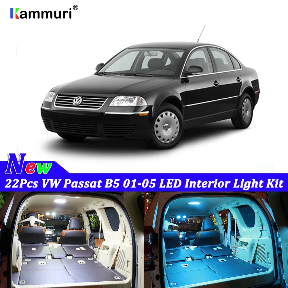 

22pcs White Canbus led Car interior lights Package Kit For Volkswagen VW Passat B5 2001 - 2003 2004 2005 LED interior light Kit
