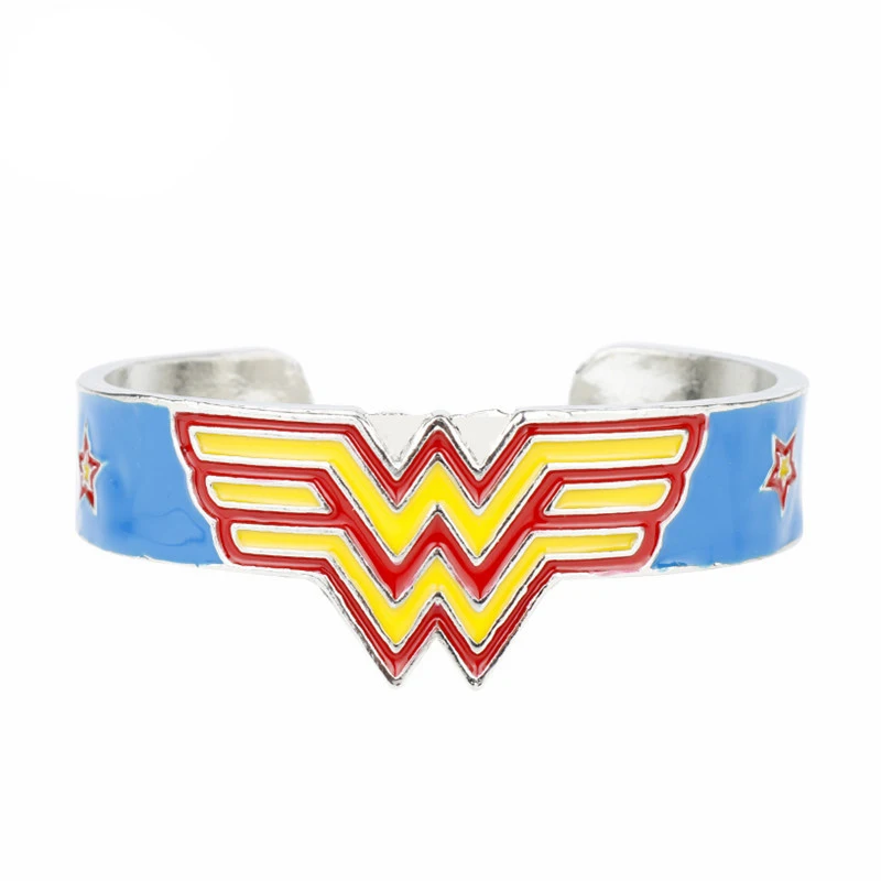 Wonder Woman браслеты модные фильм ювелирные изделия Диана Принц тиара браслет - Окраска металла: E