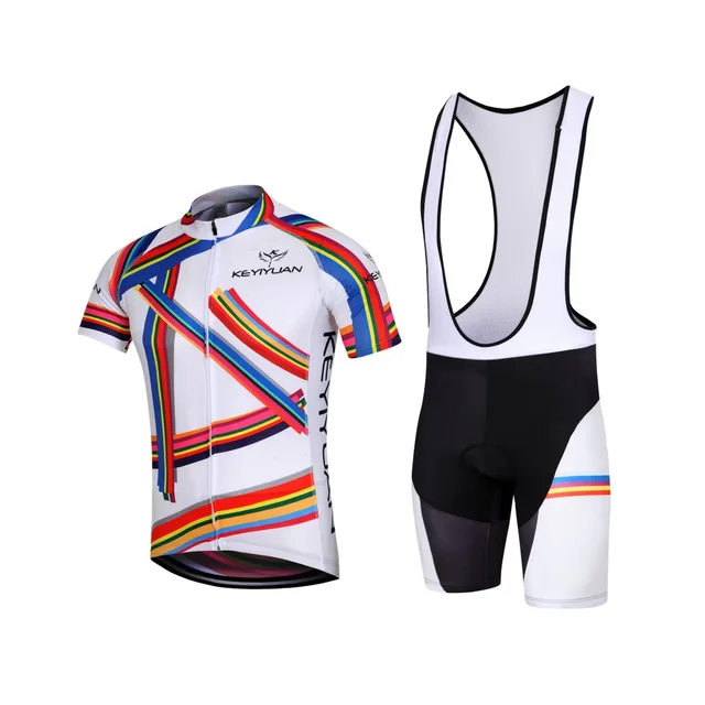 US $28.95 KEYIYUAN Riding Ropa Ciclismo Men Team Comfort Sports Cycling Jersey Bib Shorts