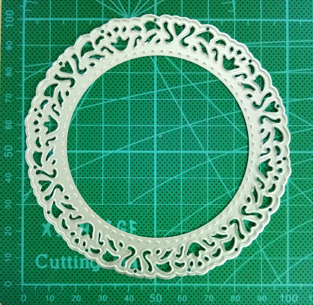 Metal Cutting Dies Lace Solid Round Frame Scrapbooking paper cut Craft