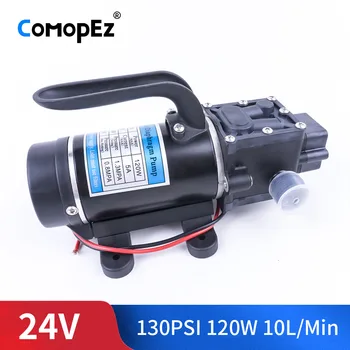 

Electric 24V 120W 130PSI 10L / Min Water Film High Pressure Self-Priming Pump Automatic Switch Return Pump For Garden