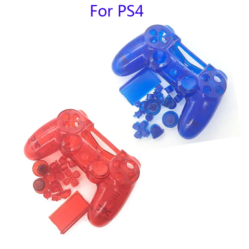 

Replacement Full Set Transparent Clear Front Back Housing Shell Case Cover Suit For Playstation 4 For PS4 Gamepad Controller