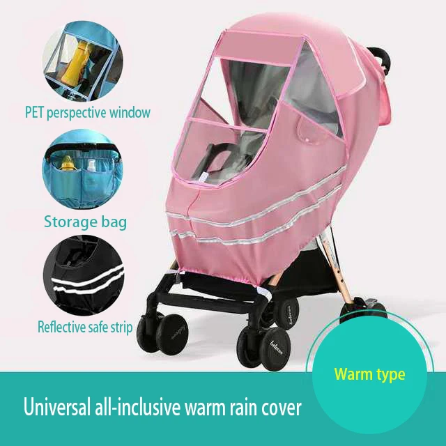 AAG, детская коляска, дождевик, аксессуары, дождевик, водонепроницаемый, EVA, ветронепроницаемый чехол для коляски, дождевик для детской коляски - Цвет: AAG137-pink2