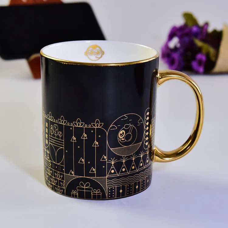 

Creative black ceramic Mark cup