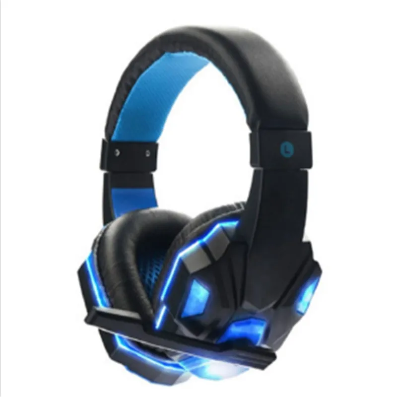 

Portable USB 3.5mm Stereo Gaming Game Headset LED Light Headband Headphone W/Mic For PC Earphone