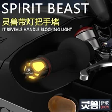 Motorrad lenker grip block mit acryl licht cnc aluminium für kawasaki versys1000 650 ninja 250sl z800 z1000 h2 zx-6r