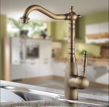 

High Quality New kitchen faucet antique brass 360 degree water mixer sink mixer tap wash basin faucet