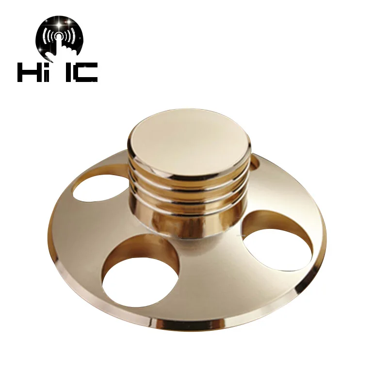 

LP Vinyl Turntables Metal Disc Stabilizer Record Weight/Clamp Vinyl Record Turntable Vibration Balanced Gold and Silver