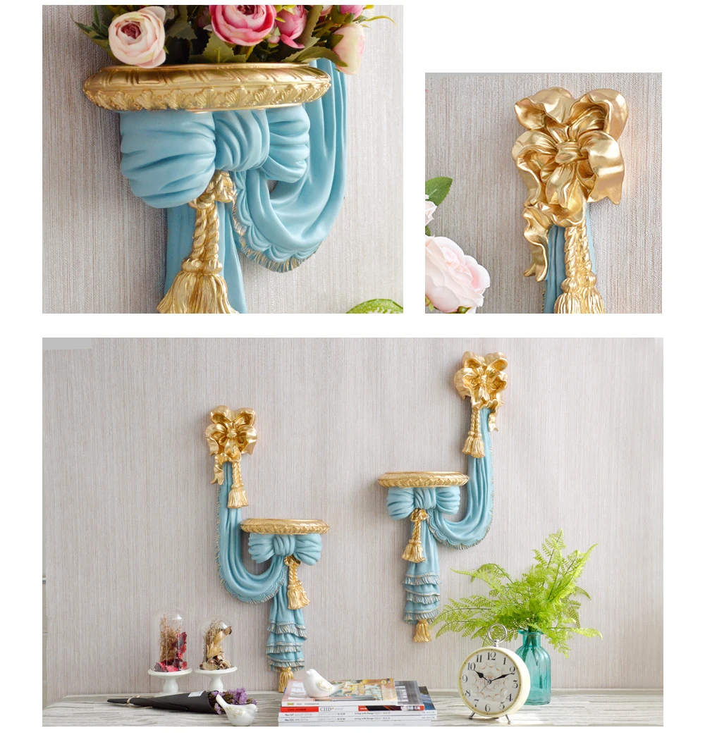 Декоративная настенная ваза для дома, искусственные цветы, полка pendart art, подвесная полимерная Фреска, ремесло, свадебное украшение для гостиной, Настенный декор