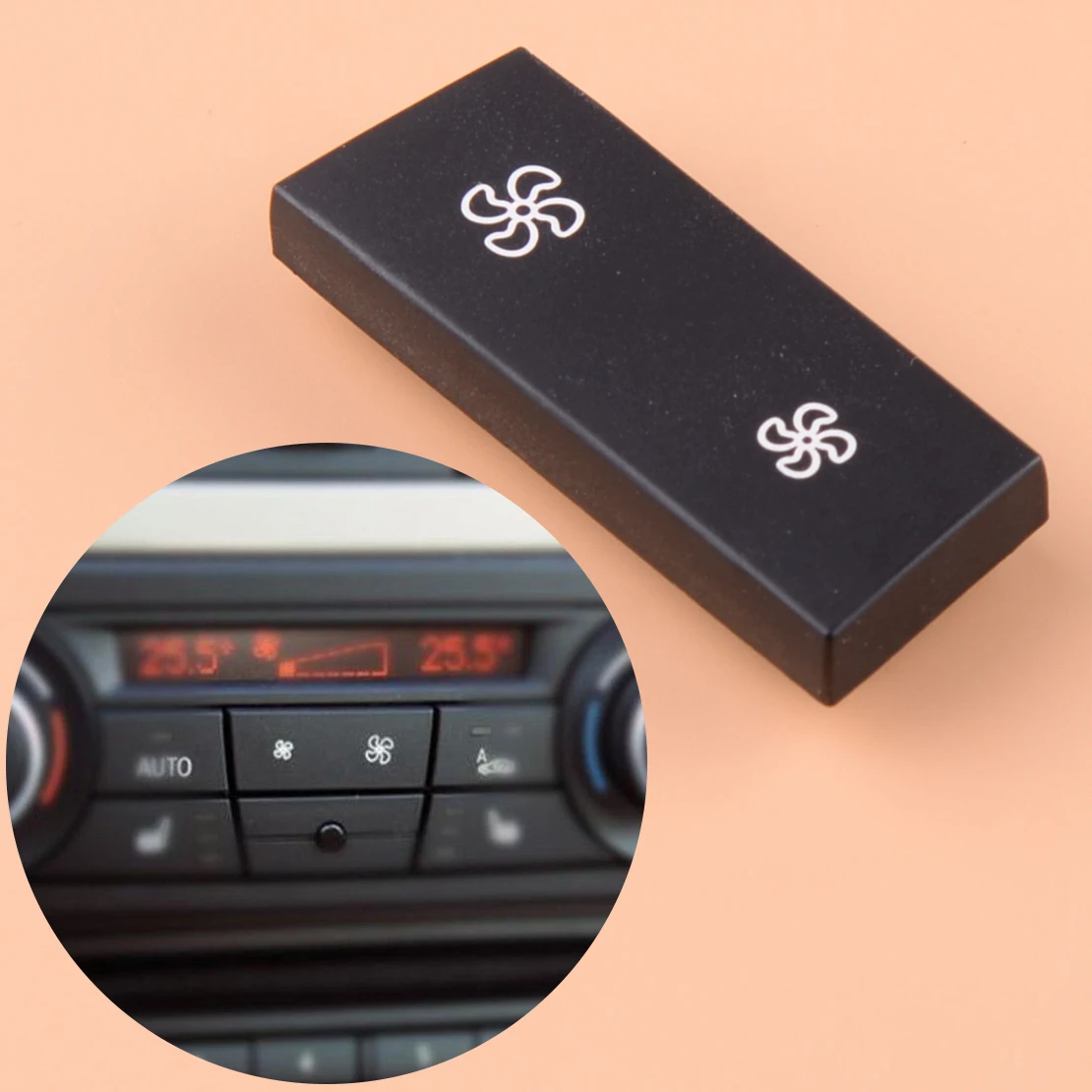 

CITALL 64119199259 Car AC Heater Climate Control Panel Fan Speed Button Fit for BMW E90 E93 E88 X1 2009 2010