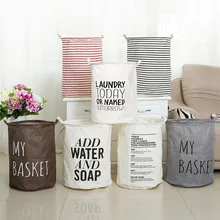 Zakka большая емкость хлопок белье корзина для белья хранение в штабеле бочонок Водонепроницаемая корзина для белья игрушка продуктовые коробки для хранения