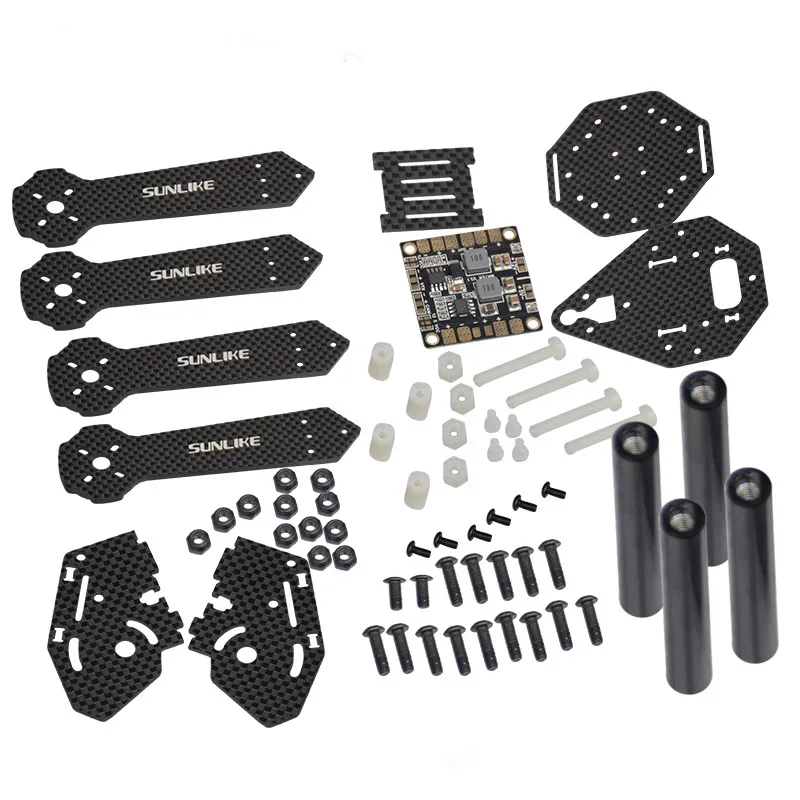 

JMT S210A Mini 210mm Frame Kit Super Light Pure Carbon Fiber DIY Racer Quadcopter 4MM Frame with PDB