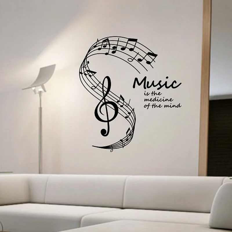 Musical Notes Wall Stickers Removable DIY Home Decor Vinyl Wall Decals