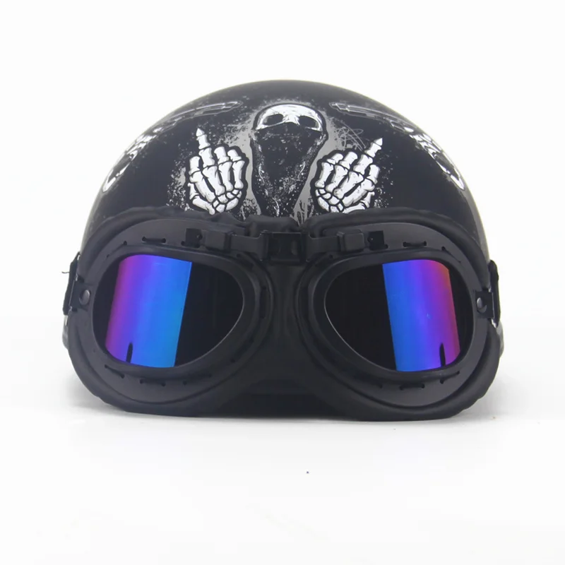 Винтажный мотоцикл Vespa с открытым лицом полумоторный скутер шлемы с защитными очками козырек