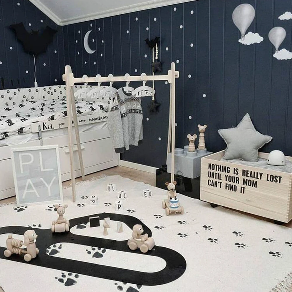

Dog Footprints Playmat Baby Climbing Mat Carpet Ins Style Children'S Mat For Crawling Child Developing Baby Room Decoration