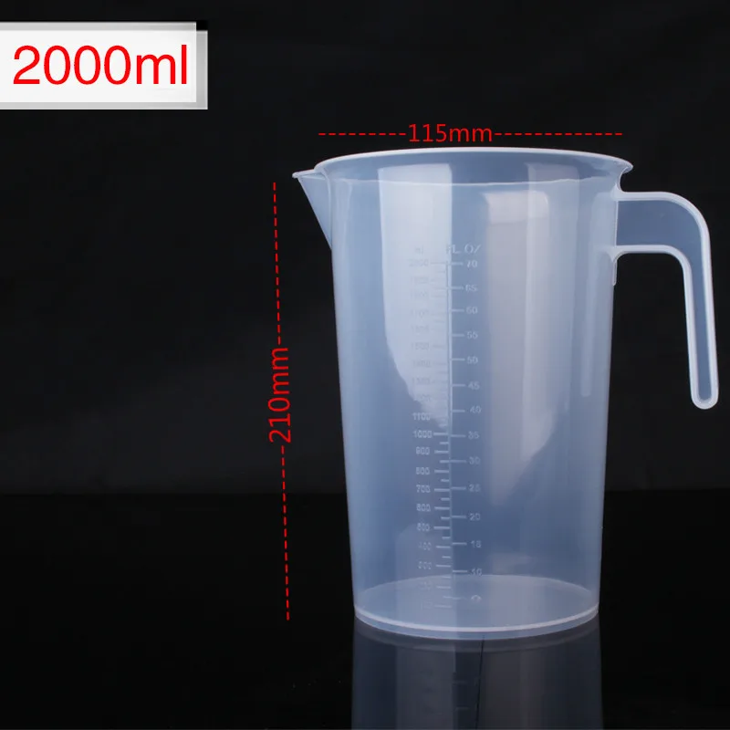 100/250/500/1000/2000/3500/5000 мл утолщенной пластиковая мерная чашка прозрачный предназначенный для хранения пищевых продуктов стакан кухни чай с молоком