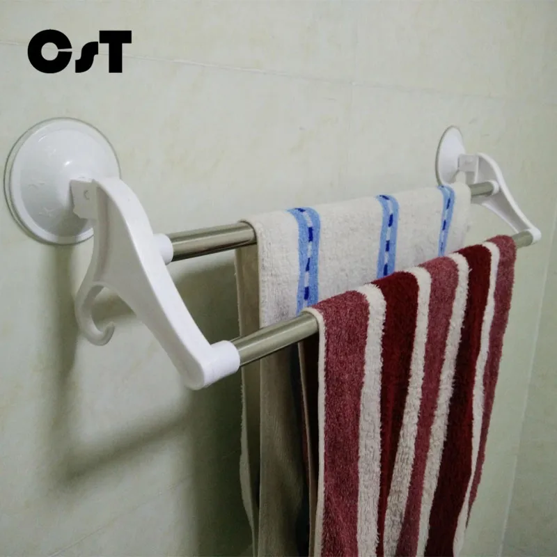 CULBUTOSPIRIT Plastic Bathroom Towel Bar Strong Vacuum Suction Cup