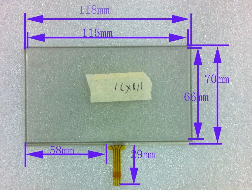 2 шт./лот оригинальный новый 5 дюймов четырехпроводной резистивный сенсорный экран для внешний экран почерк универсальный экран 118*71 117*70