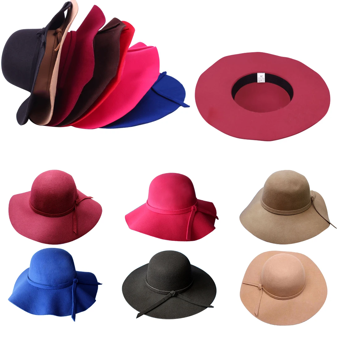 wide brimmed soft felt hat