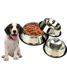 New Dog Cat Bowls Heavy Stainless Steel Travel Footprint Feeding Feeder Water Bowl Puppy Outdoor Food Dish For Pet Dog Cats