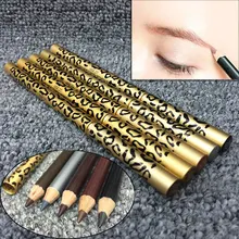 1 шт. карандаш для бровей с двух сторон щетка овальная комфортная кровать для питомца с леопардовым дизайном металлический корпус для девочки на каждый день косметических кистей для макияжа для Для женщин леди HB88