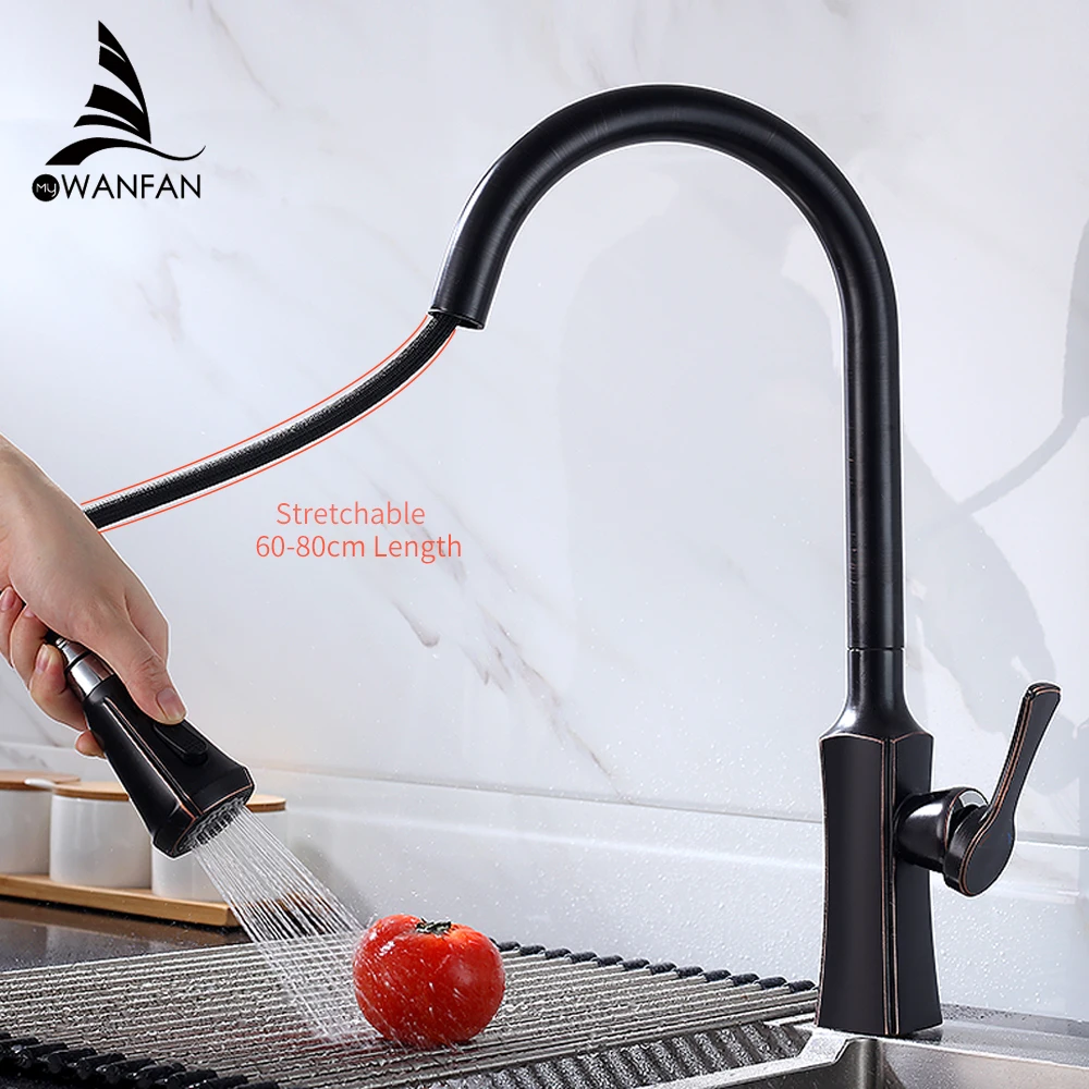 Kitchen Faucets Brushed Gold Torneira Para Cozinha De Parede Crane For Kitchen Water Mixer Tap Black Sink Mixer Faucet 866388J