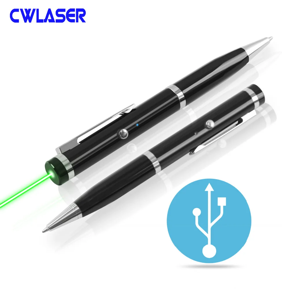 CWLASER перезаряжаемая 532nm зеленая лазерная указка ручка презентация ручка и ручка для письма(черный