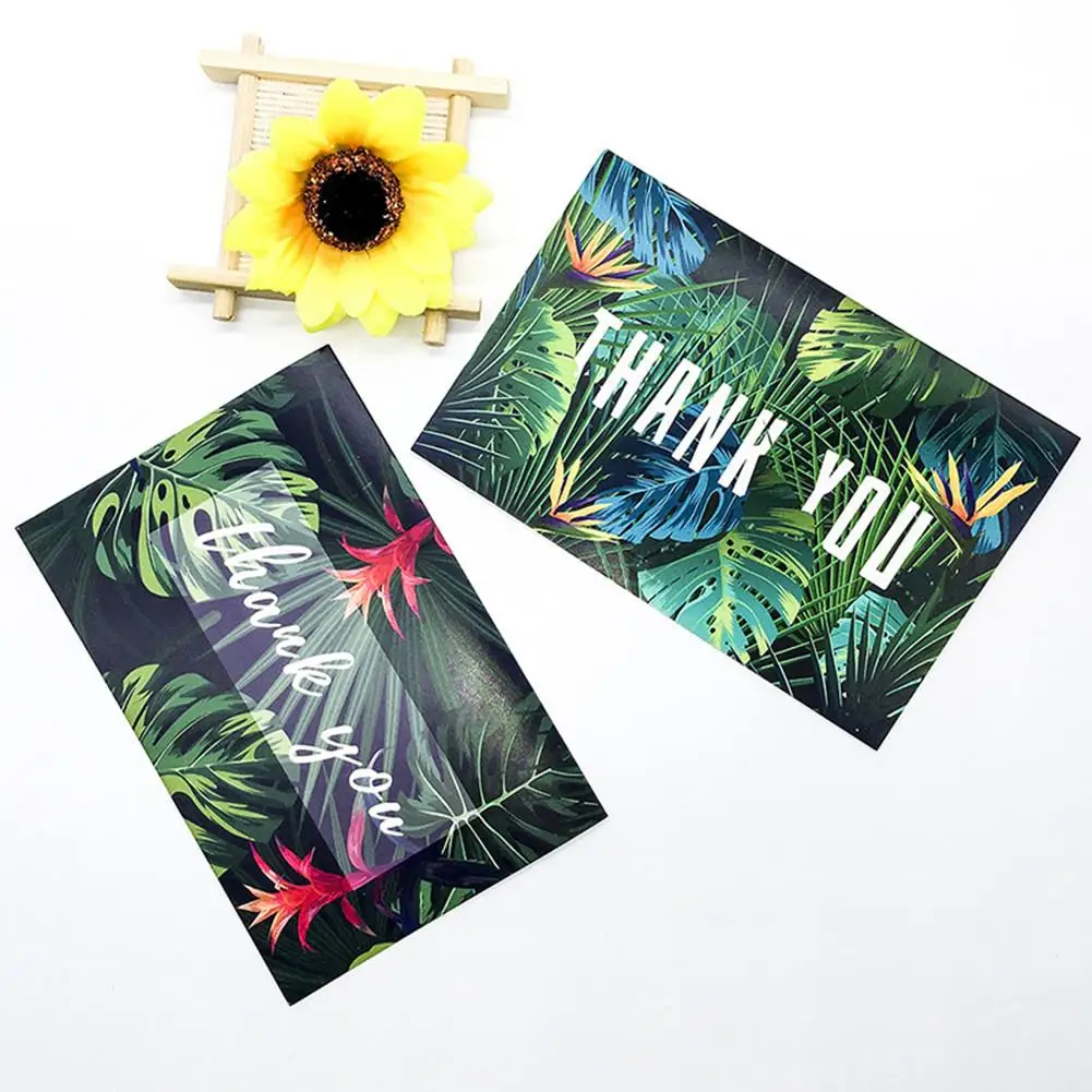  HOT 48PCS Thank You Greeting Card Leaves Thanks Card Thanksgiving Card With Envelopes Wedding Invit - 32909830327