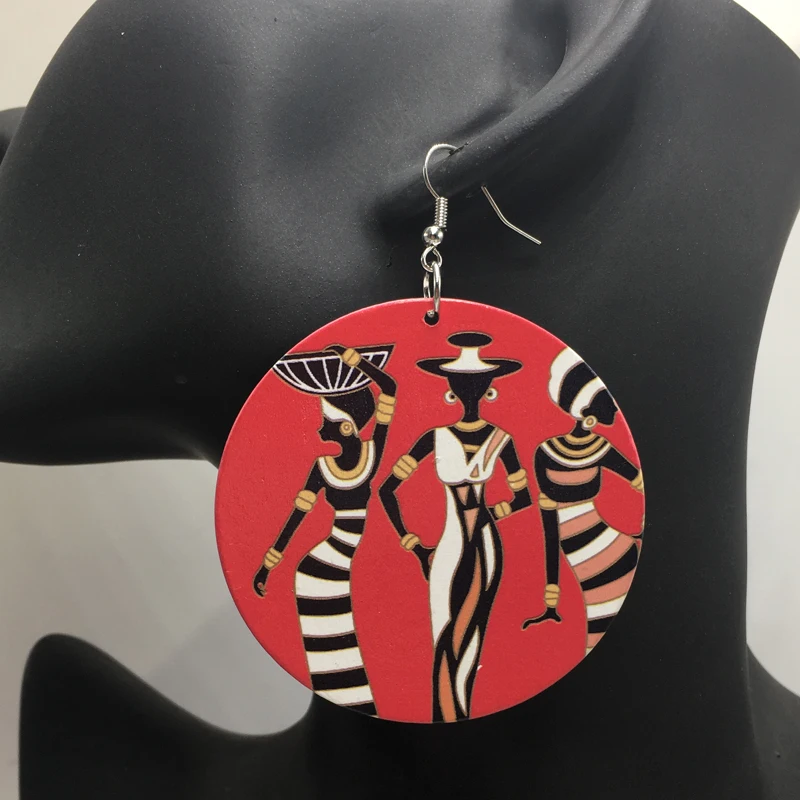 Этнические серьги из дерева в африканском стиле|wooden earrings|african wooden earringstribal wood earrings