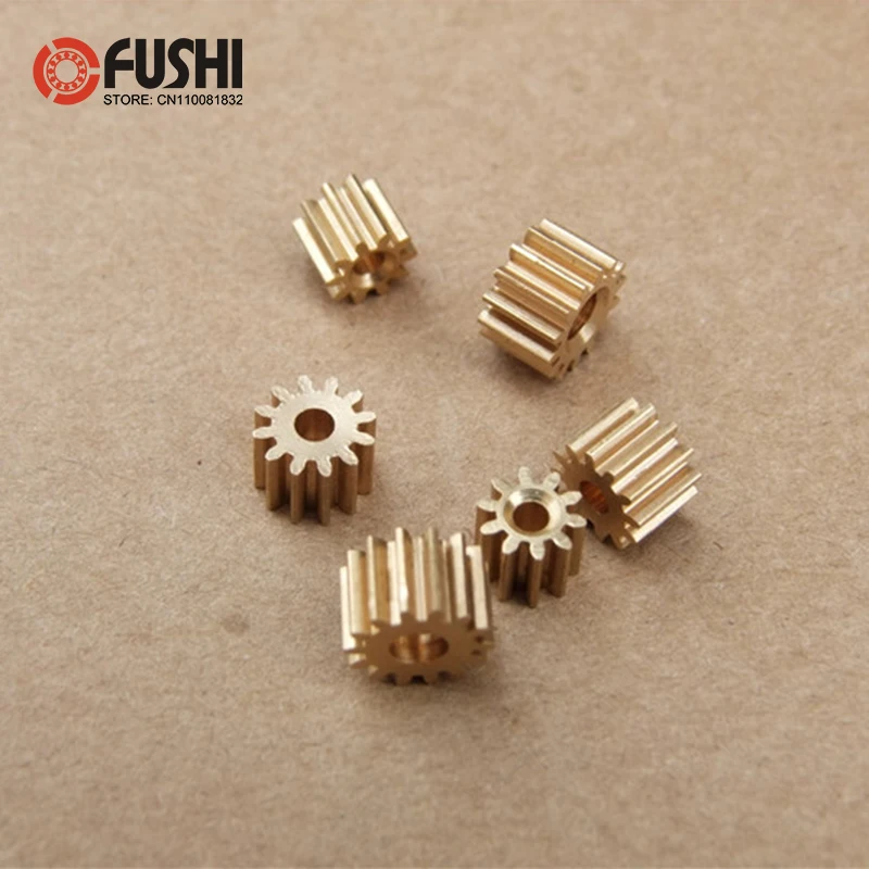 Латунная Шестерня 122.3A Вал 2 3 мм (10 шт.) 12 Зубцов двигателя DIY игрушки