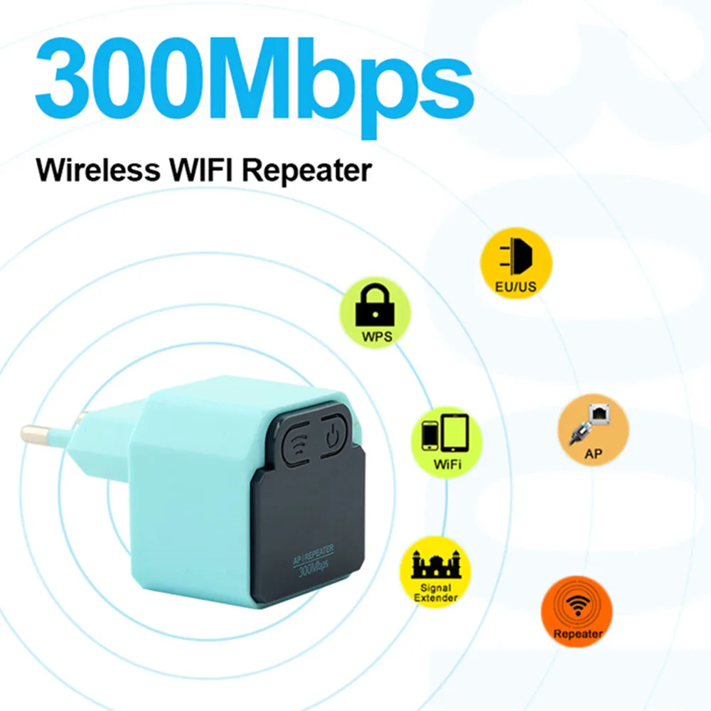

Wireless WIFI Repeater 300Mbps 802.11n Access Point Signal Booster Wifi Extender 2.4G Wi Fi Amplifier Wi-Fi Reapeter