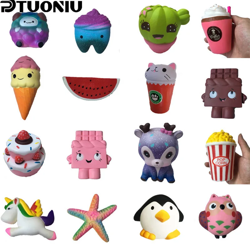 Ptuoniu мягкая игрушка Торт Мороженое шоколадные сжимаемые медленно поднимающиеся