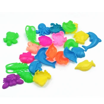 

12PCS/Set Beach Cotton Slime Sand Molds Polymer Clay Molds Beach Mould Toy Set Sands Turtle Cartoon Animal Mould Toys For Kids