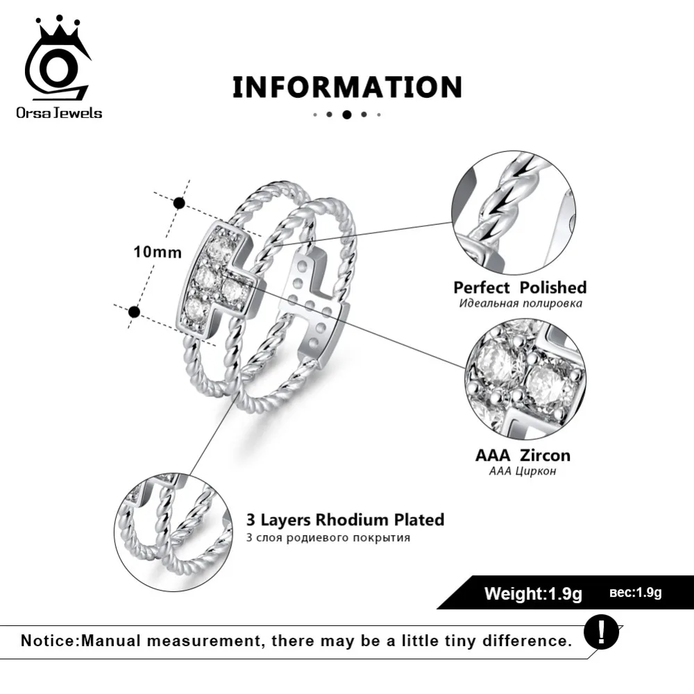 ORSA JEWELS Original Design Tetris Pattern Ring for Women Men Vintage Ring Birthday Gift for Girls Valentine Day Jewellry OR174