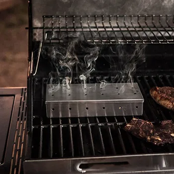 

BBQ Cold Smoke Generator Stainless Steel Barbecue Smoke Box Grill Cooking Tools Bacon Fish Mini Apple Wood Chips Smoking Box