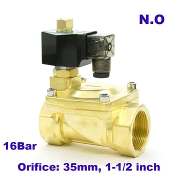 

GOGO Normally Open 2 Way Pilot Diaphragm Brass electric solenoid water valves 1 1/2 inch 12v 220V AC 35mm PX-40K NBR 0.5-13bar