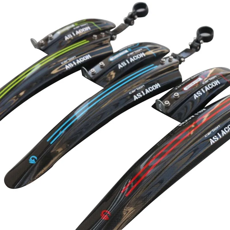 Bicycle Fenders Front Rear Mudguard 3K Glossy Carbon Fiber
