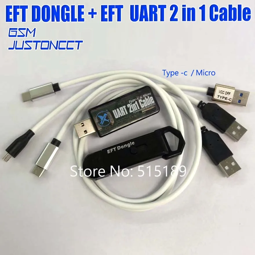 

Newest 100% Original EASY FIRMWARE TEMA / EFT DONGLE +Uart 2in 1 Cable(typec+Micro) Free Shipping